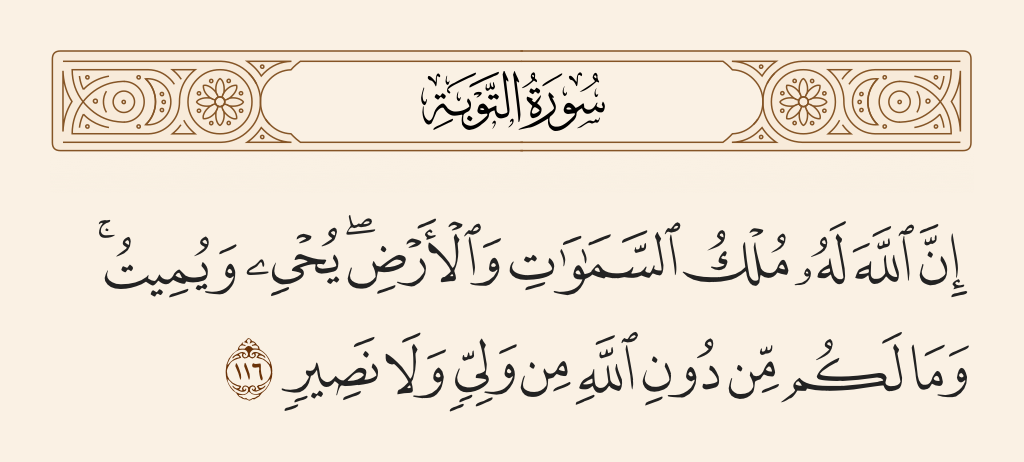 سورة التوبة الآية رقم 116