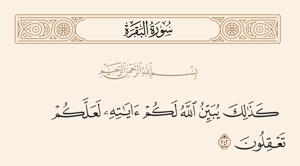سورة البقرة الآية رقم 242
