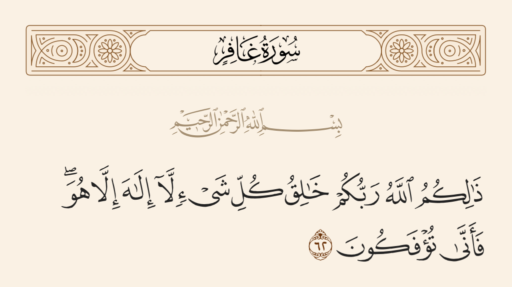 سورة غافر الآية رقم 62