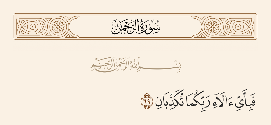 سورة الرحمن الآية رقم 69